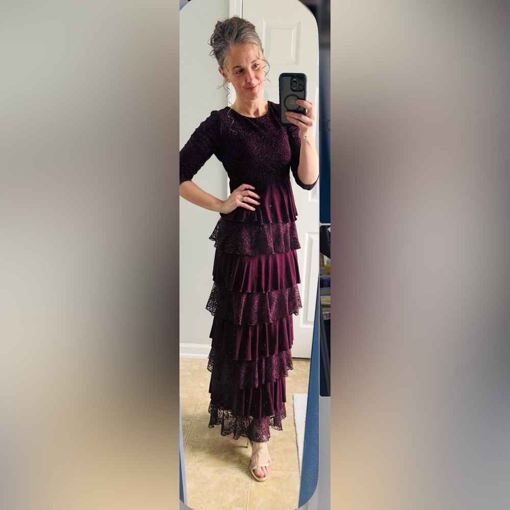 Dainty Jewells Elegant Purple Long Sleeve Dress